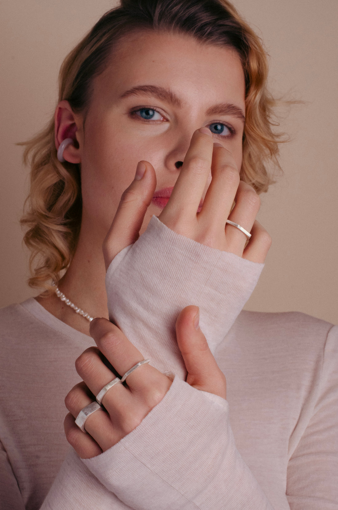 Hex Ring with Diamond
