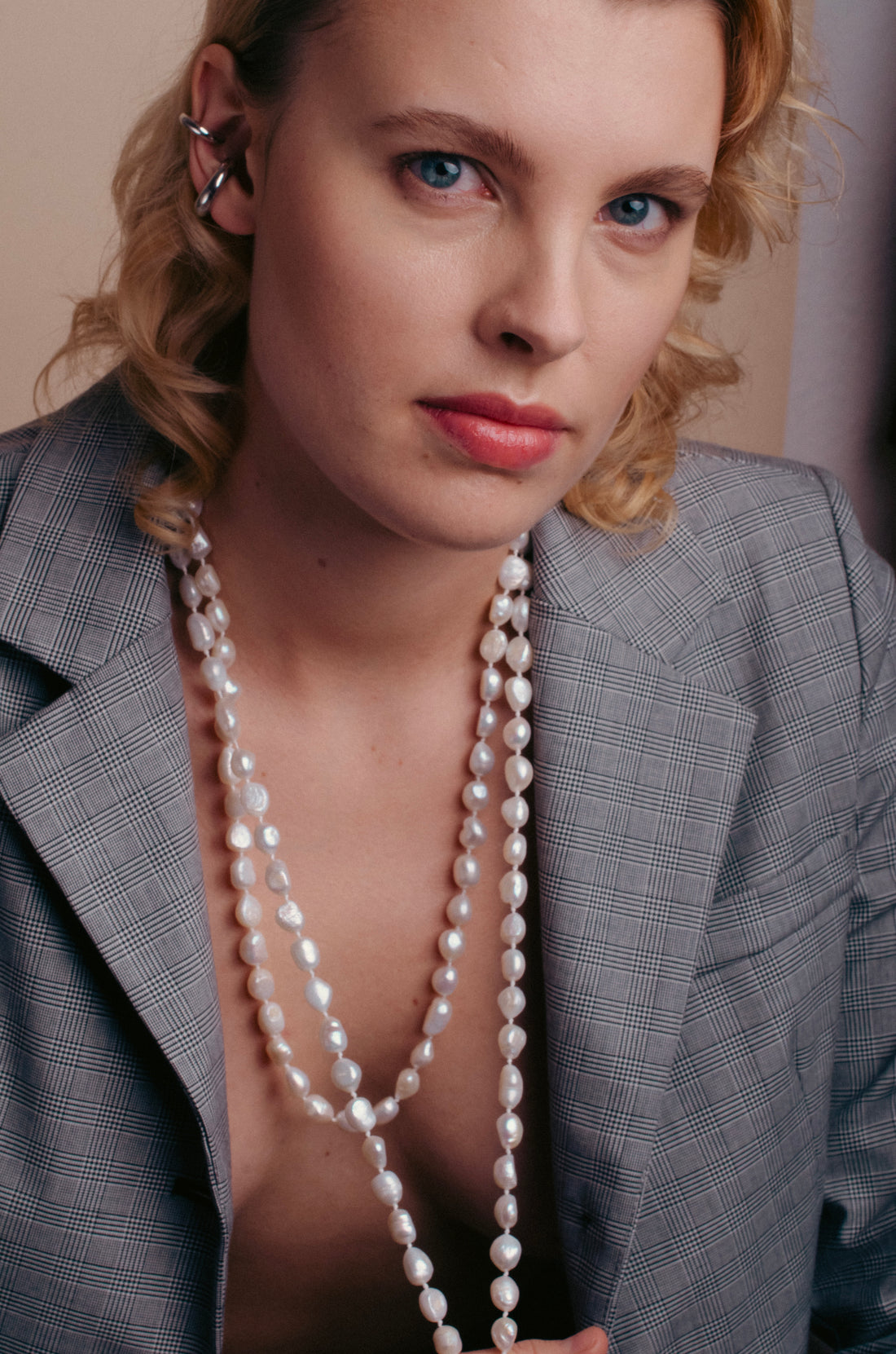 Body Chain Pearl Necklace