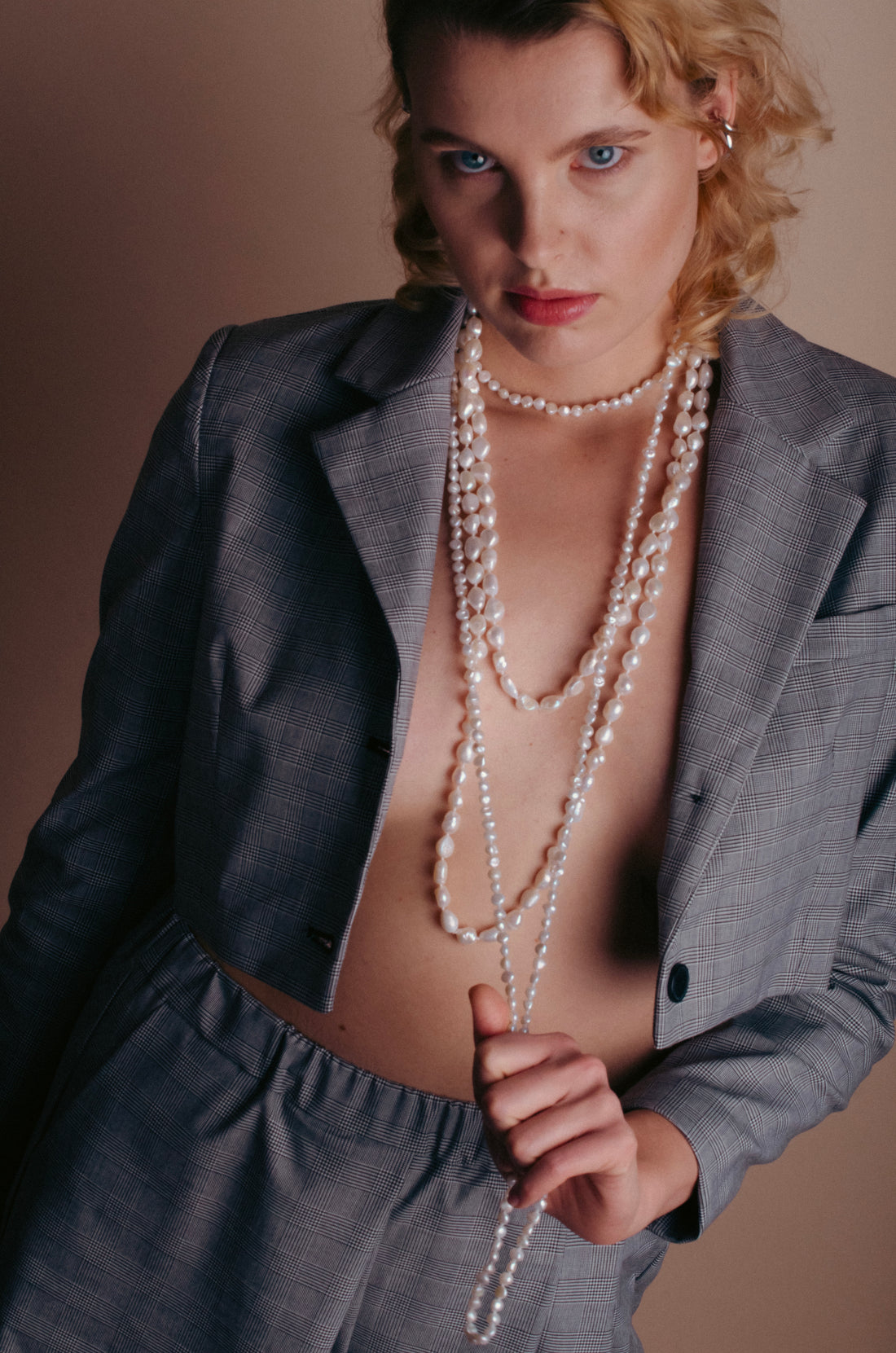 Body Chain Pearl Necklace