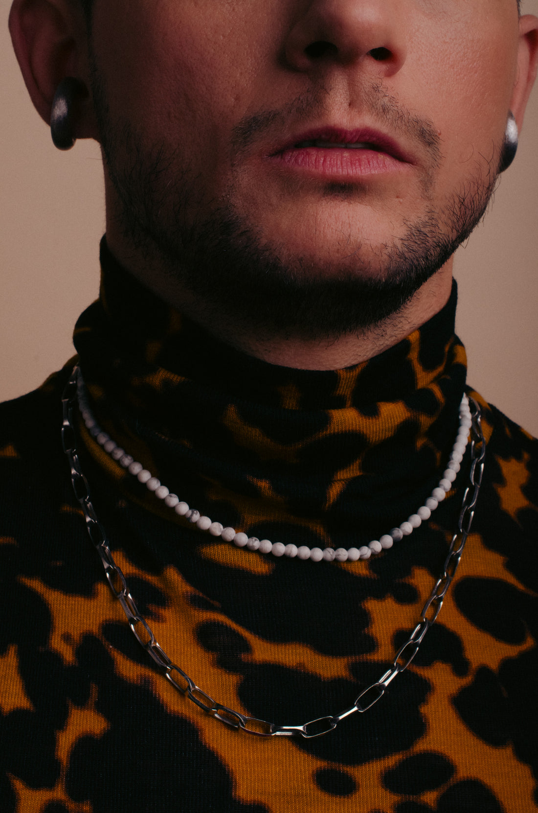 Howlith and Silver Necklace II