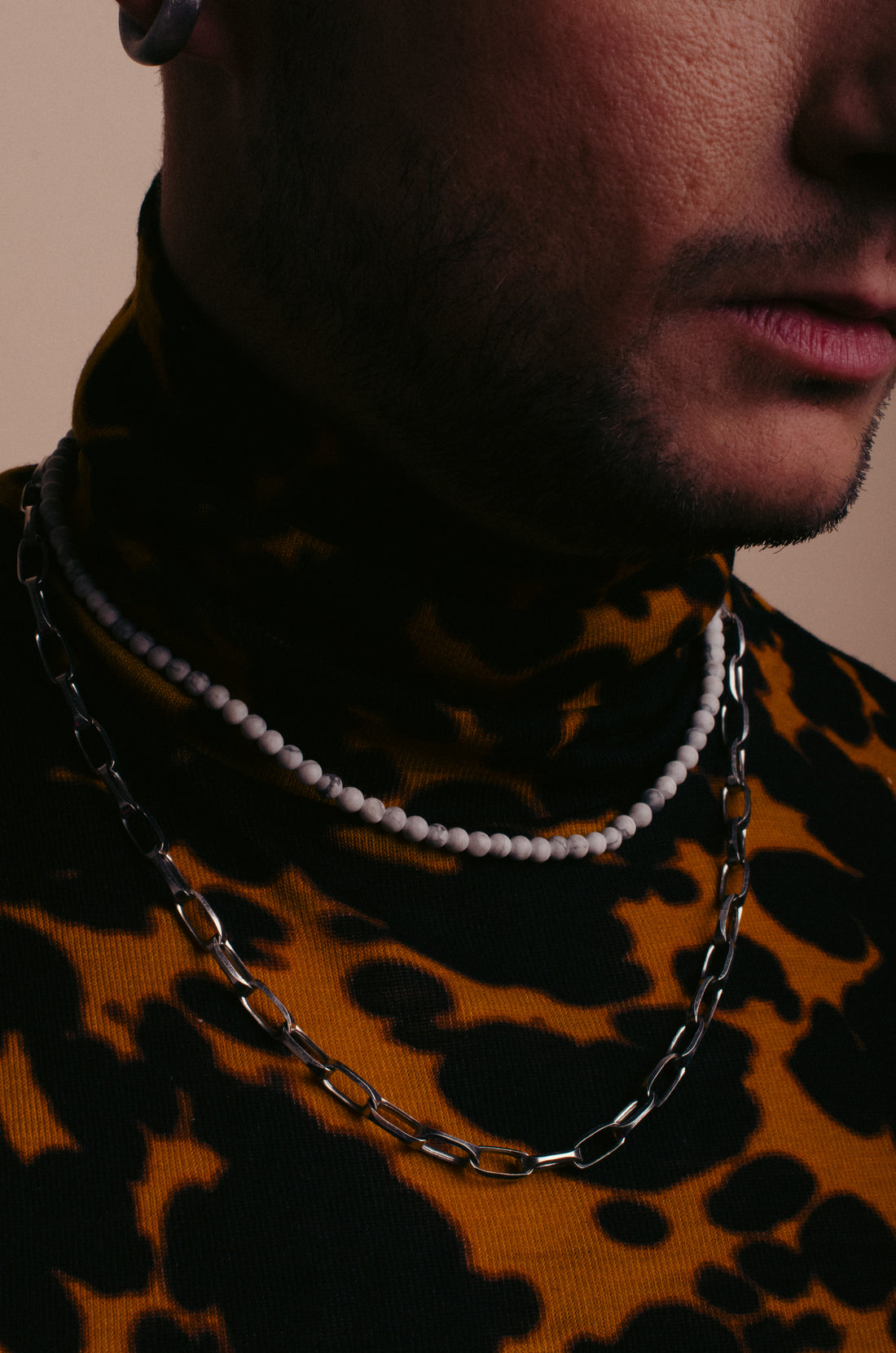 Howlith and Silver Necklace II