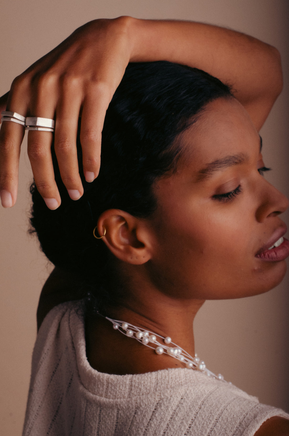 Pearl Necklace "Flakes"