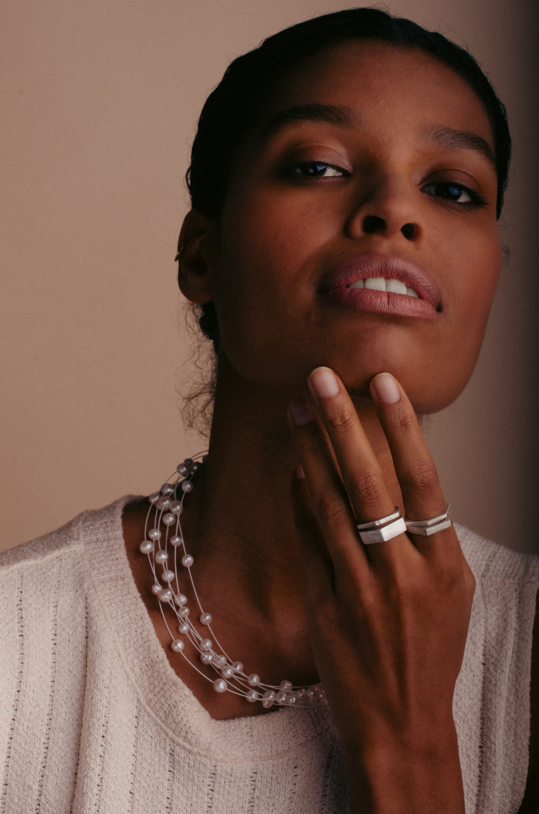 Pearl Necklace "Flakes"