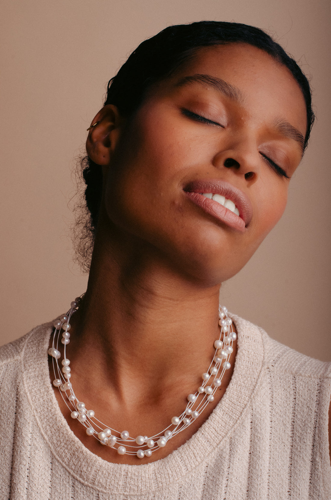 Pearl Necklace "Flakes"