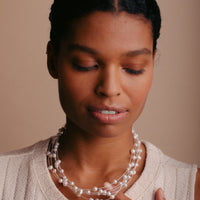 Pearl Necklace "Flakes"