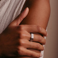 Silver Hex Ring Small