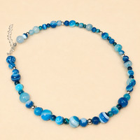 Light Blue Beads Necklace