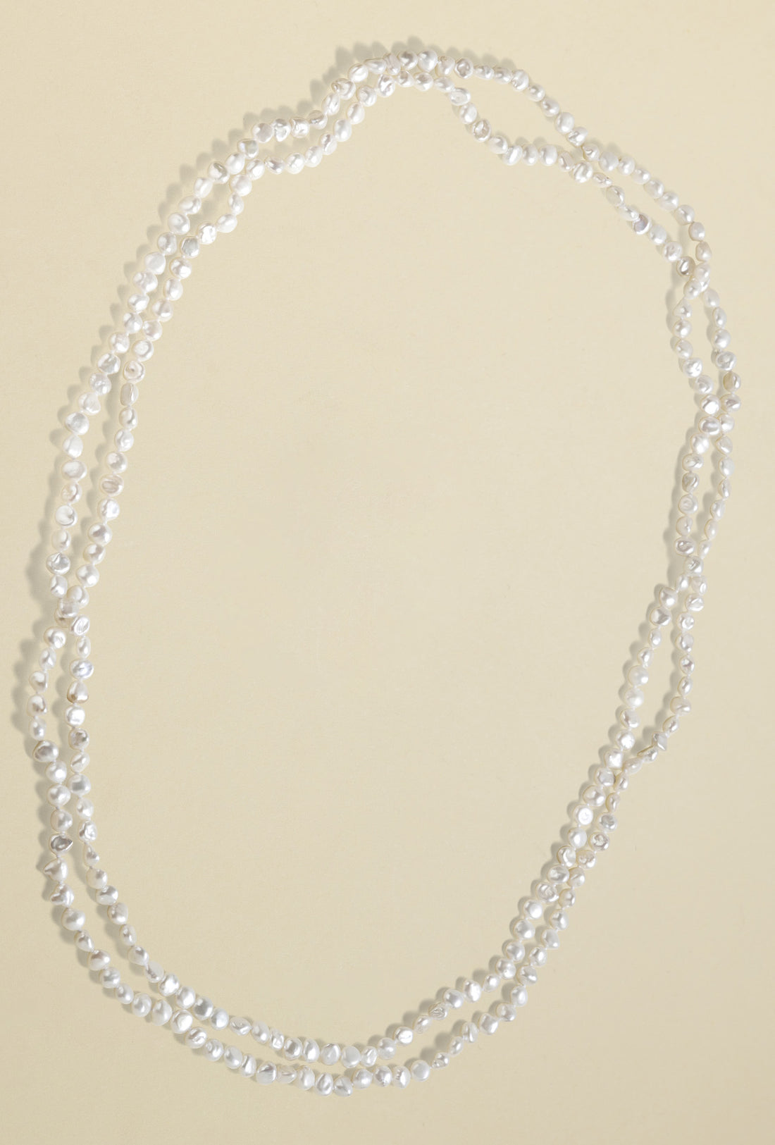 Body Chain Pearl Necklace  - white