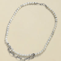 Howlith and Silver Necklace I