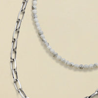 Howlith and Silver Necklace II