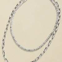 Howlith and Silver Necklace II