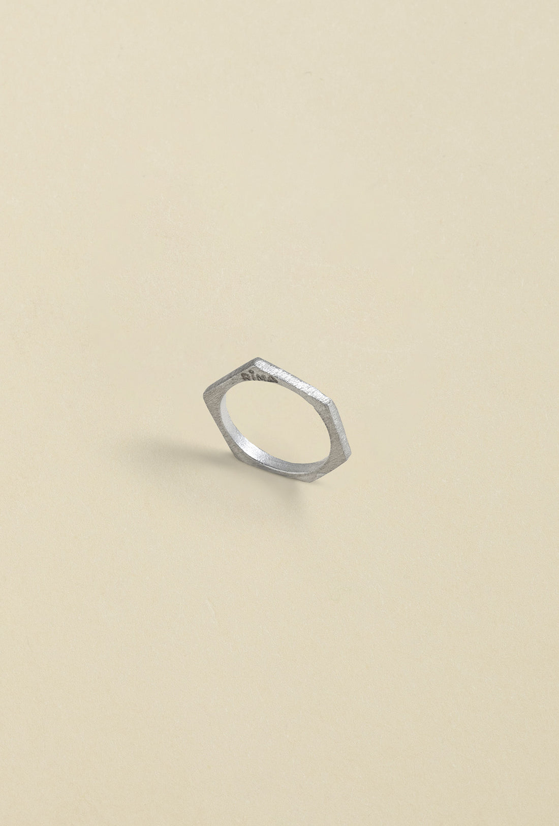 Hex Ring with Diamond
