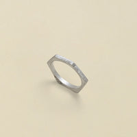 Hex Ring with Diamond