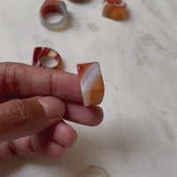Rima Natural Agate Signet Ring