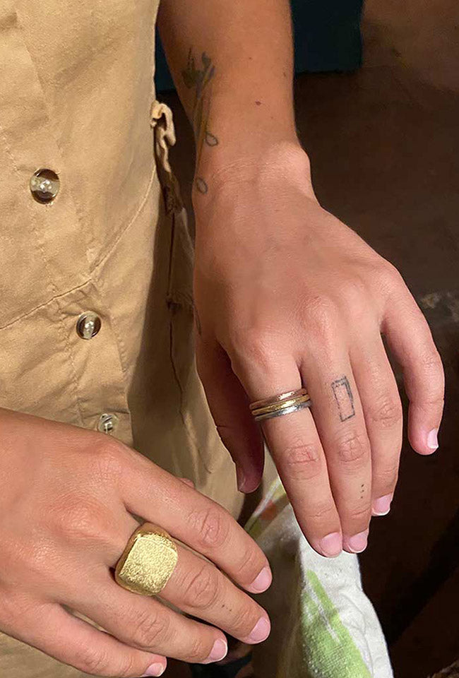 "Rima Original SIGNET Square" - Silver Ring