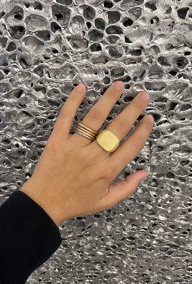 "Rima Original SIGNET Square" - Silver Ring
