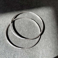 Handcrafted bronze bangle with silver coating