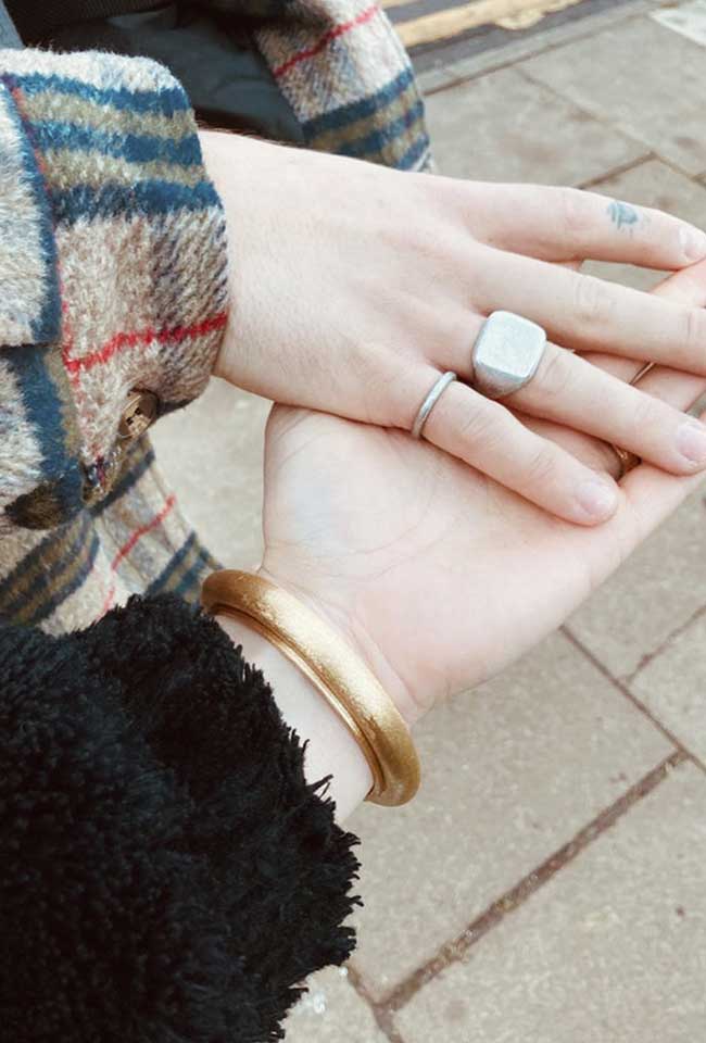 "Rima Original SIGNET Square" - Silver Ring