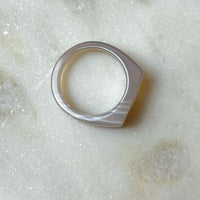 RIMA Natural AGATE SLIM SIGNET RING