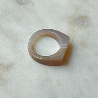 RIMA Natural AGATE SLIM SIGNET RING