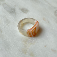 Rima Natural Agate Signet Ring