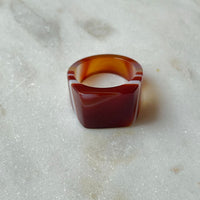 Rima Natural Agate Signet Ring