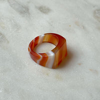 Rima Natural Agate Signet Ring