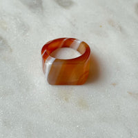 Rima Natural Agate Signet Ring