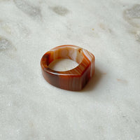 Rima Natural Agate Signet Ring