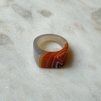 Rima Natural Agate Signet Ring
