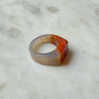 Rima Natural Agate Signet Ring