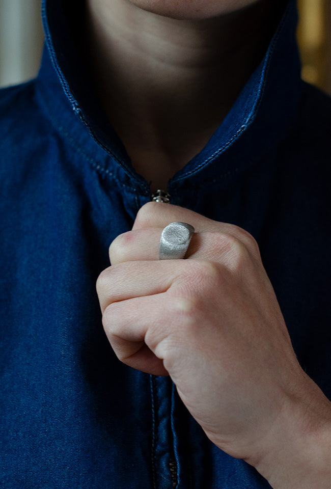 Rima Original SLIM SIGNET - Silver Ring