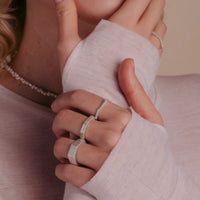 Silver Hex Ring Medium