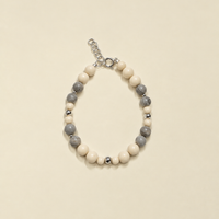 Bracciale Grey Beads di RIMA,Questo bracciale vede come protagonista una splendida pietra dalle raffinate tonalità del grigio