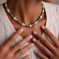 Grey Beads Necklace