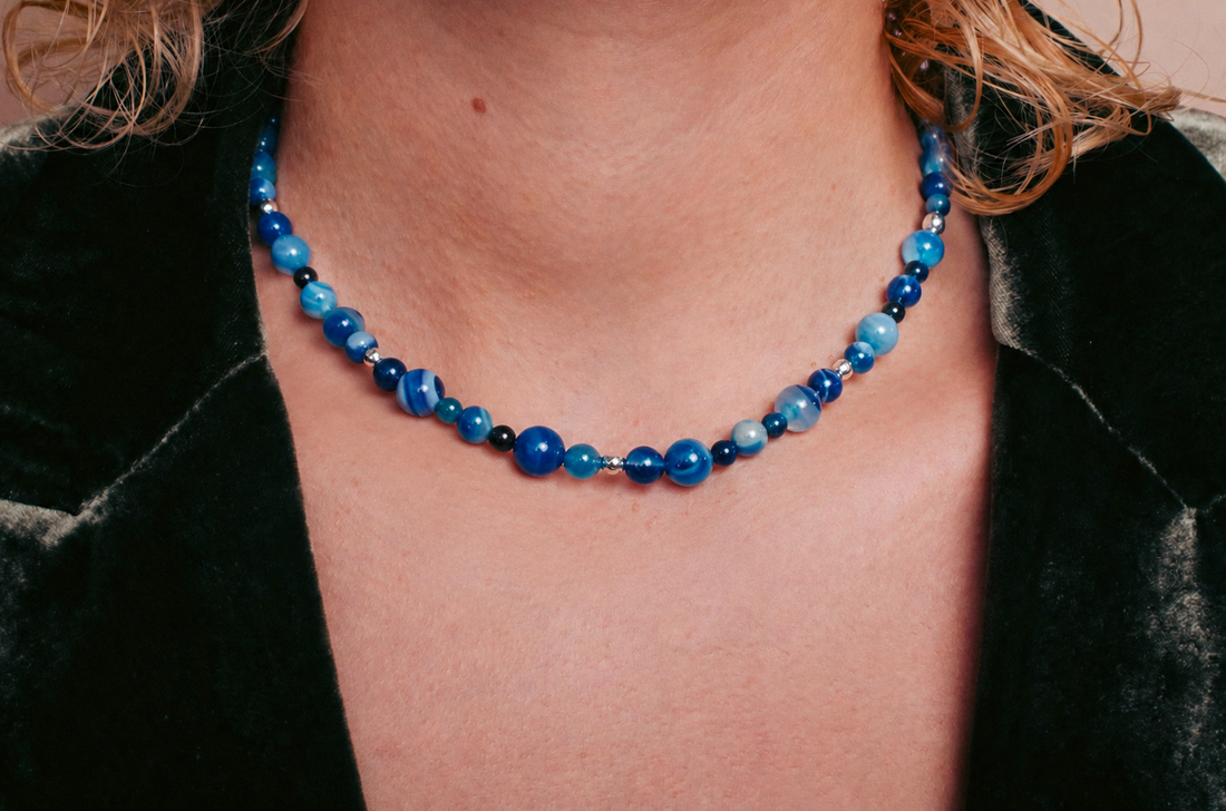Light Blue Beads Necklace