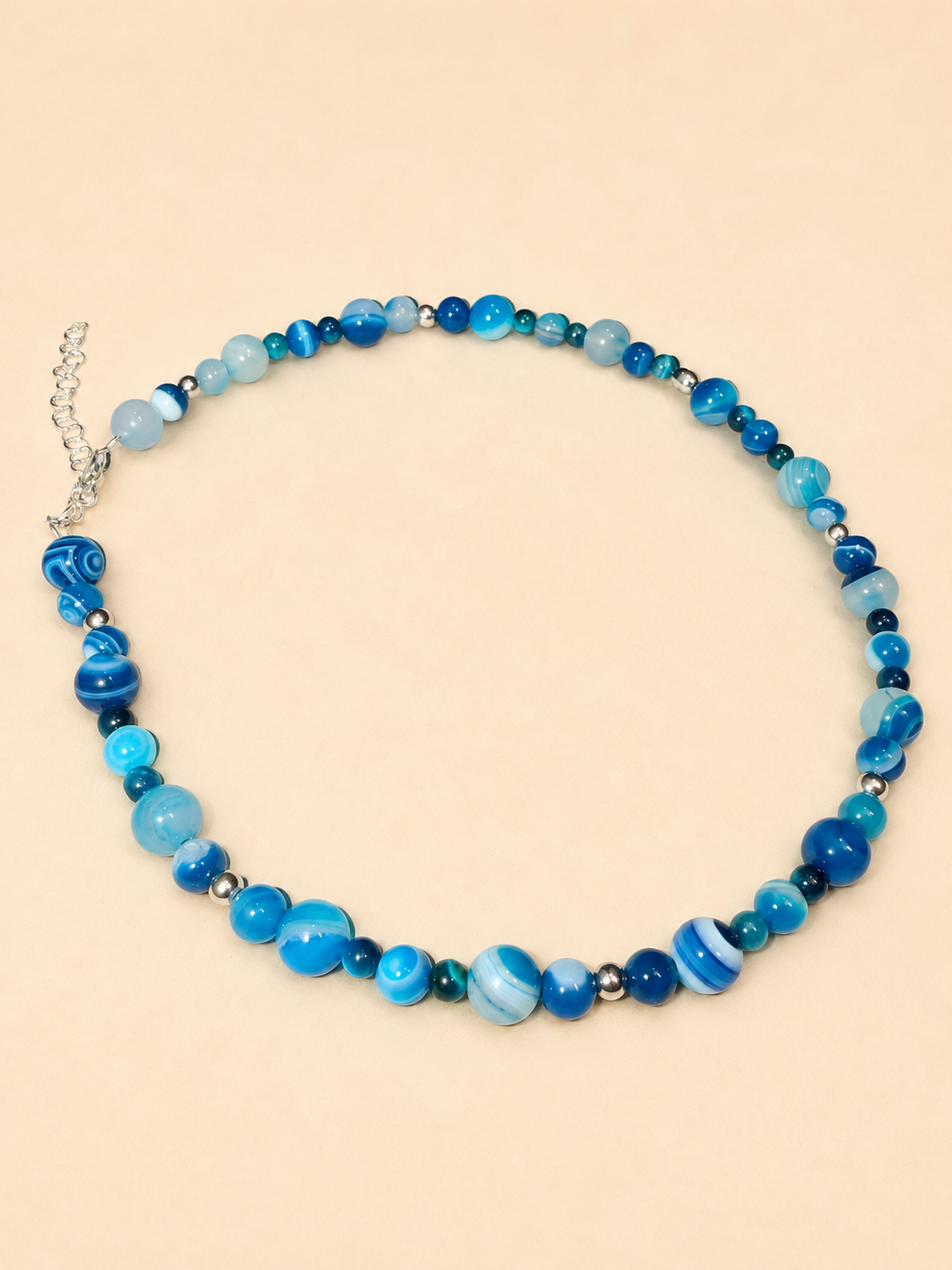 Light Blue Beads Necklace