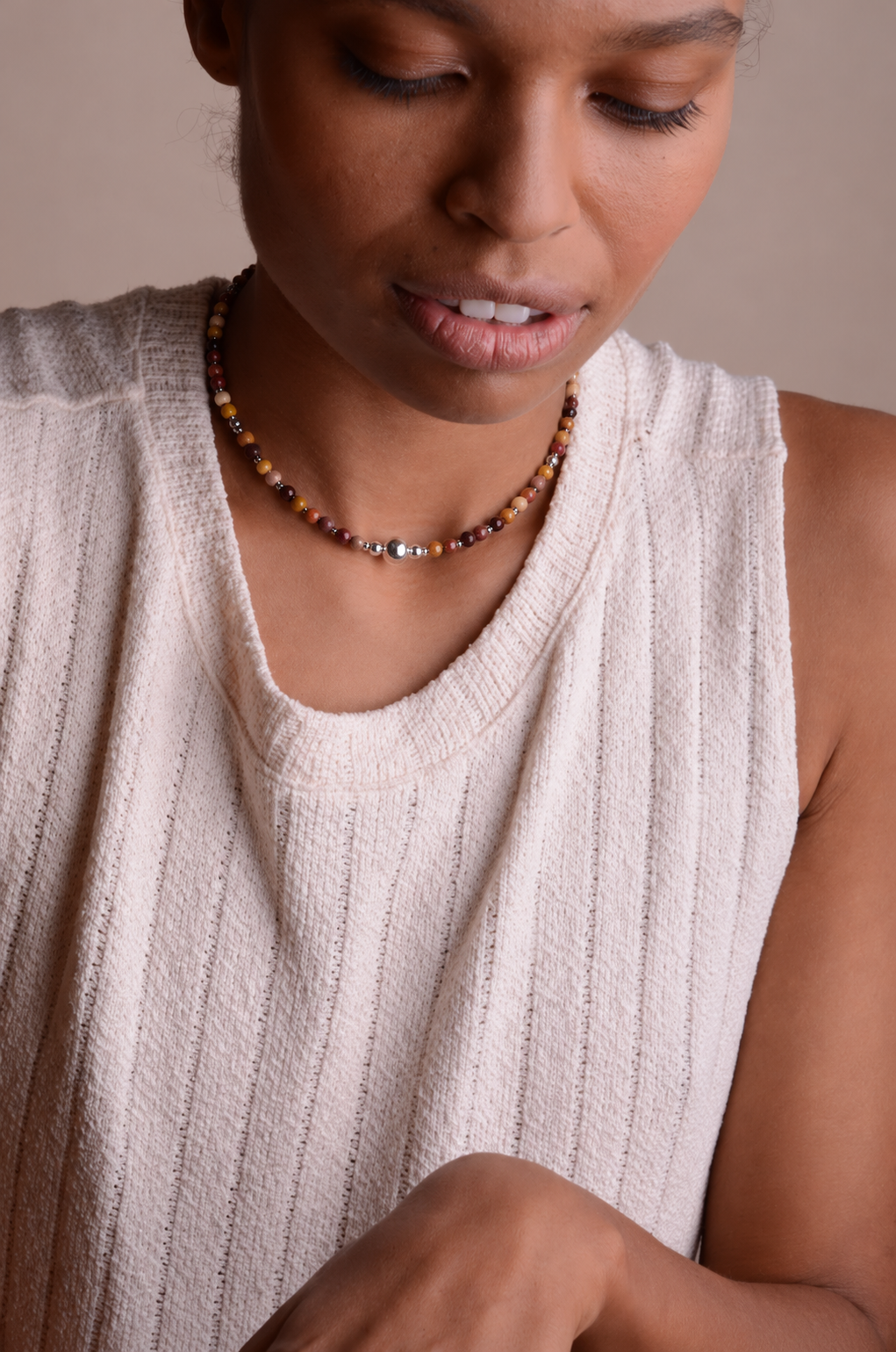 Red-Yellow Beads Necklace