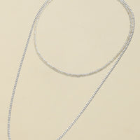 Silver and Pearl Necklace "Edge"
