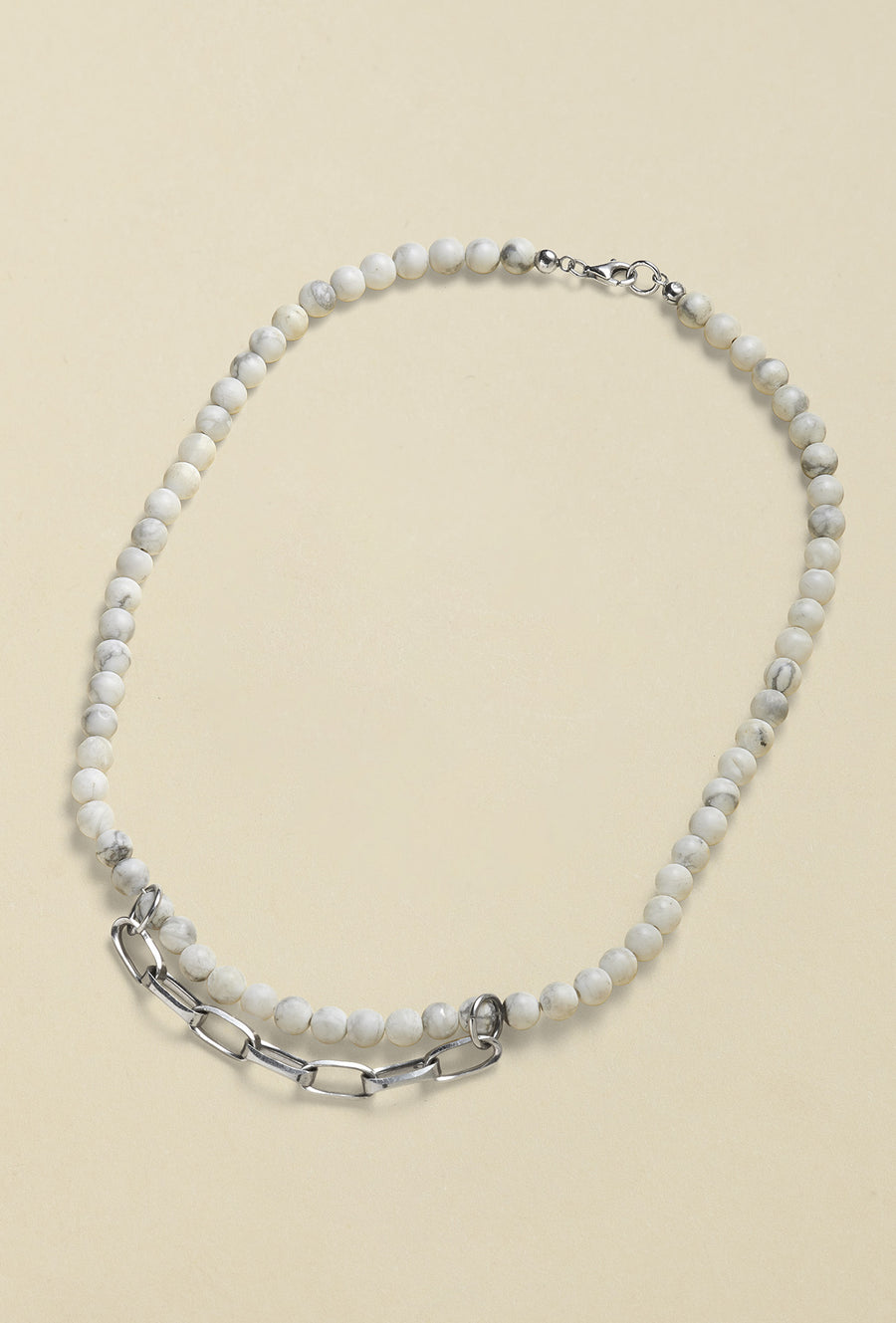 Howlith and Silver Necklace I