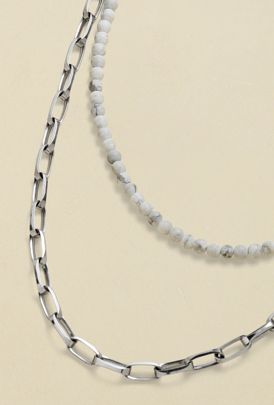 Howlith and Silver Necklace II