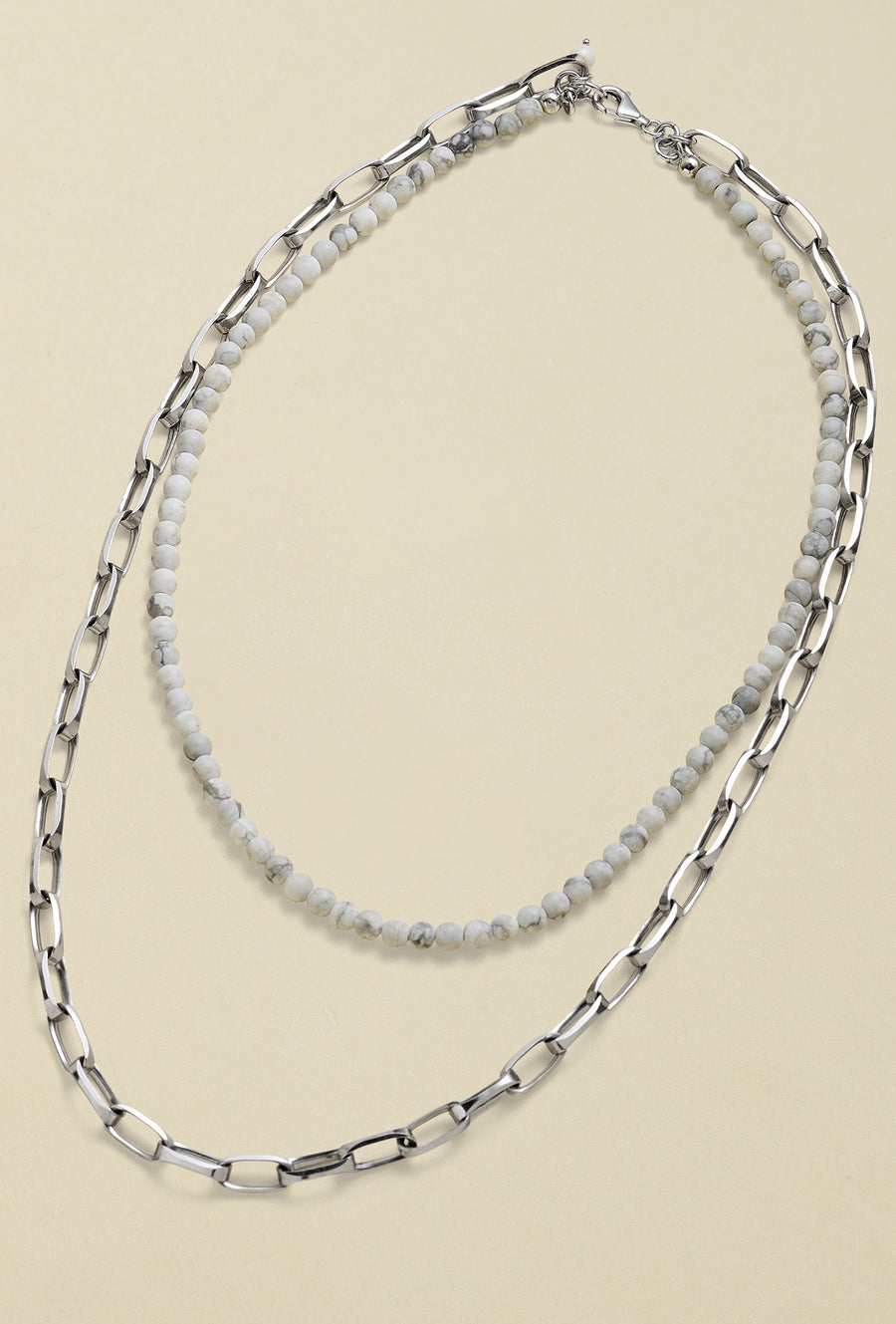 Howlith and Silver Necklace II