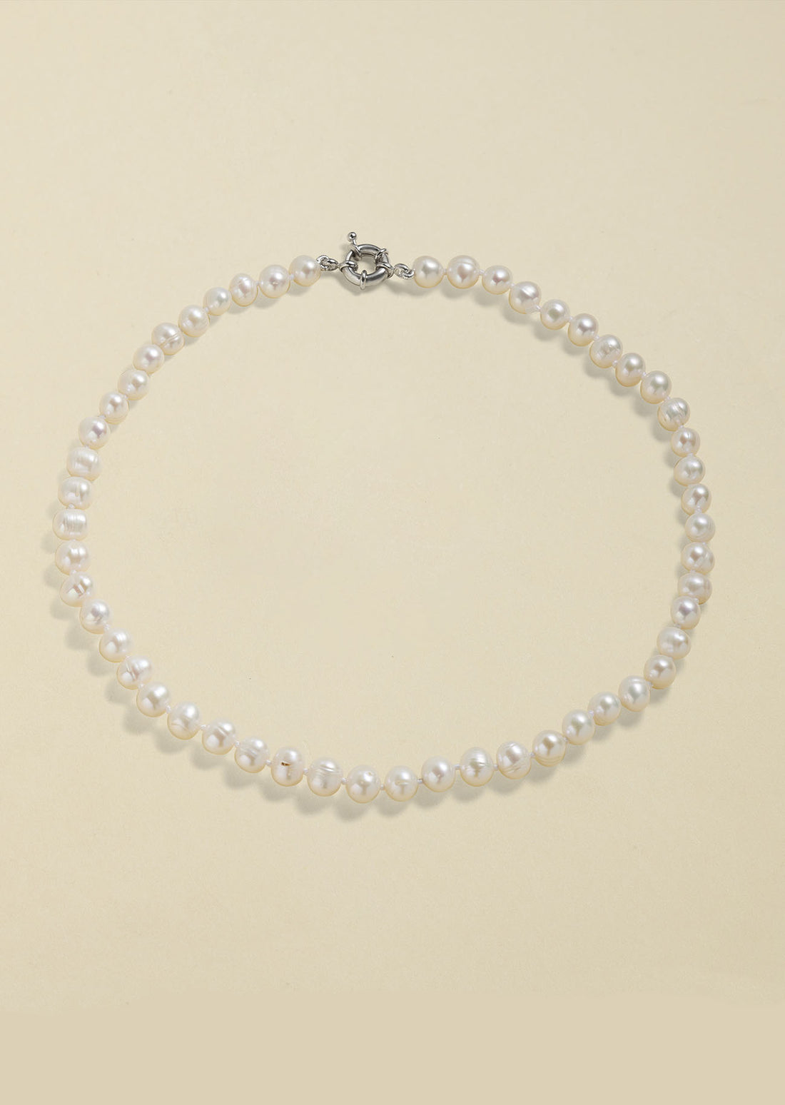 Pearl choker white pearls 8mm diameter