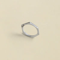 Silver Hex Ring Small
