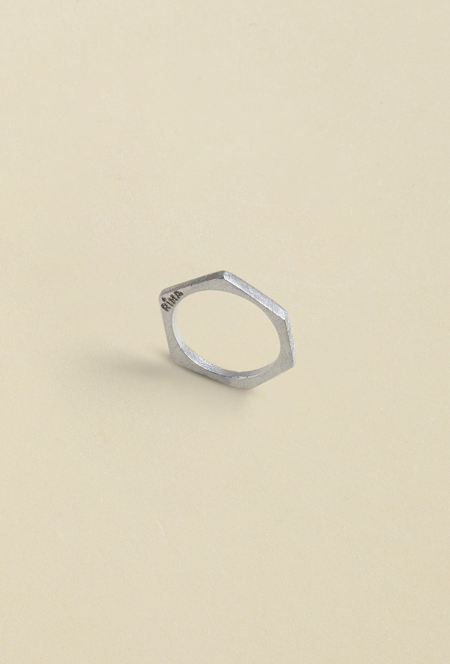 Silver Hex Ring Small