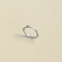 Hex Ring with Diamond