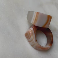 Rima Achat Siegel Ring marmoriert